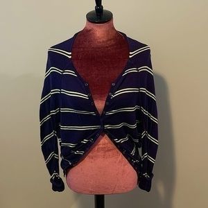 Free People Purple and Green Batwing Cardigan XS